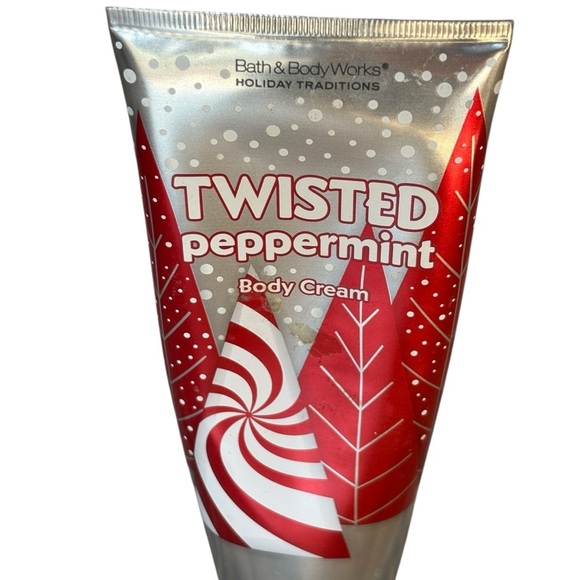 Bath & Body Works Twisted Peppermint Body Cream 8 oz - Picture 2 of 4